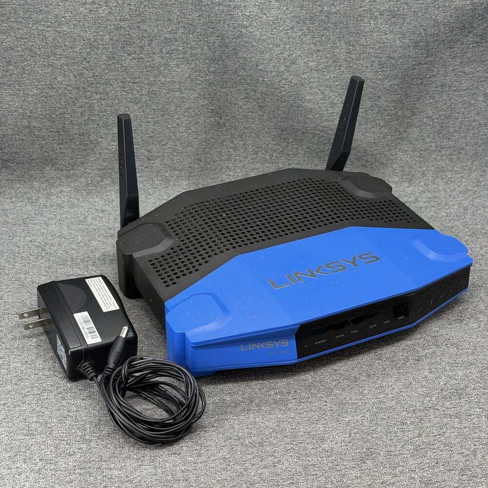 Linksys WRT1200AC 1200 Mbps 4-Port Dual-band Wi-Fi Router w/Power Cord WORKS